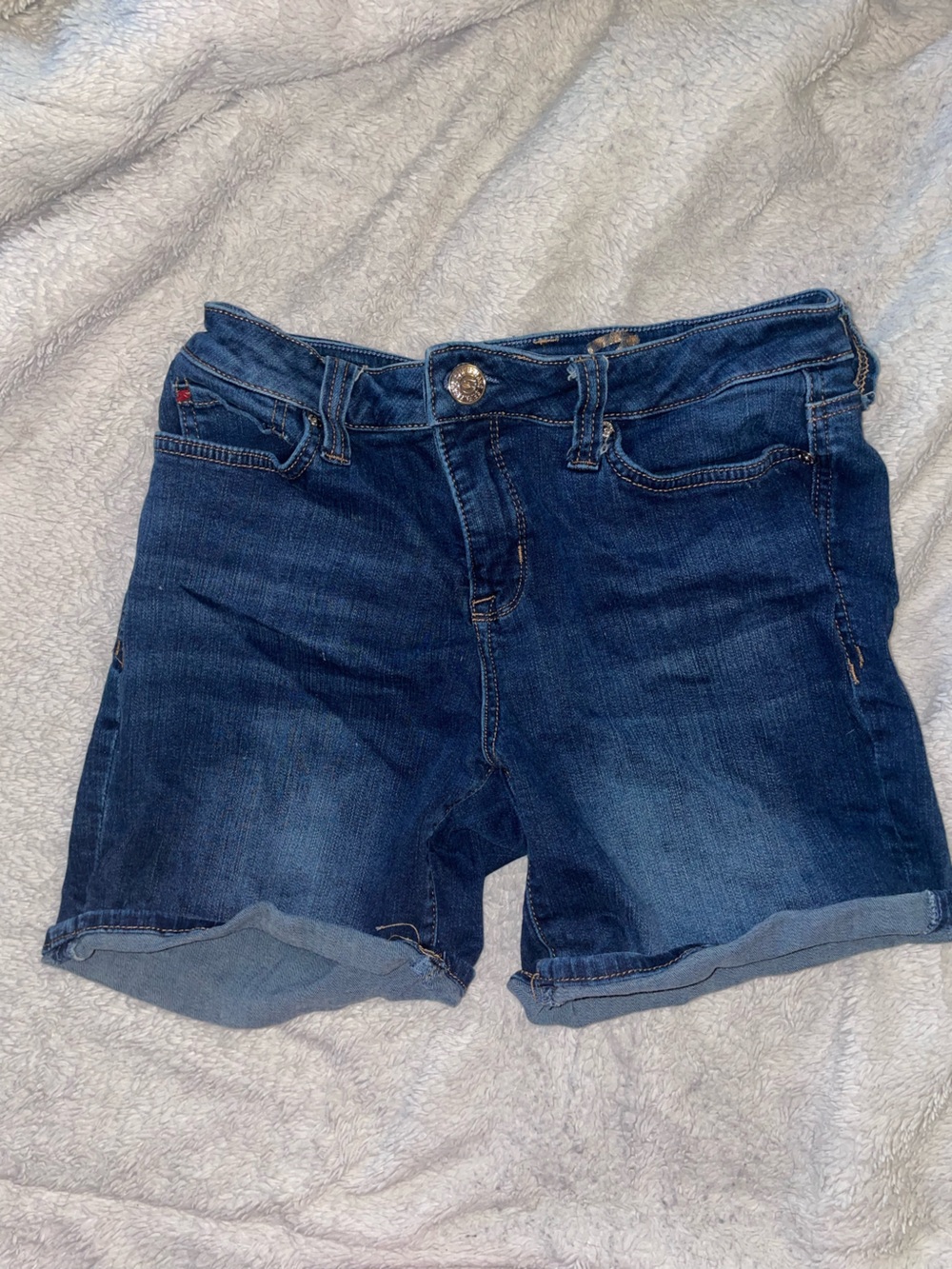 Dark Blue Denim Jean Shorts